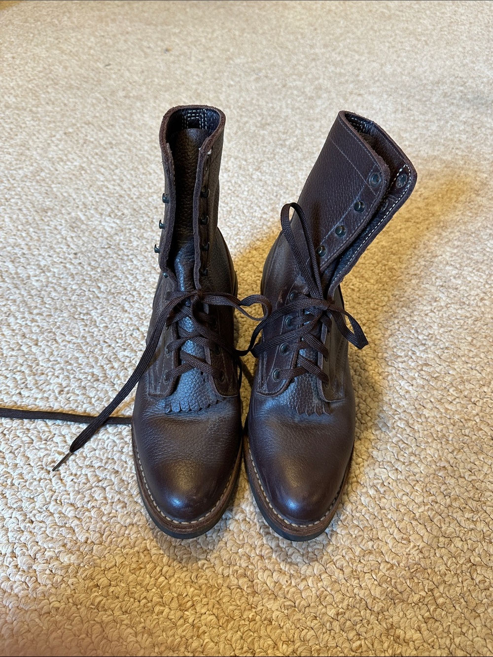 White’s Lady Packer Women's Dark Brown Leather Lace-Up Ankle Booties